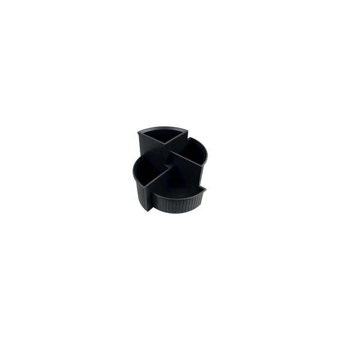 helit Pot multifonction Linear, 4 compartiments, noir