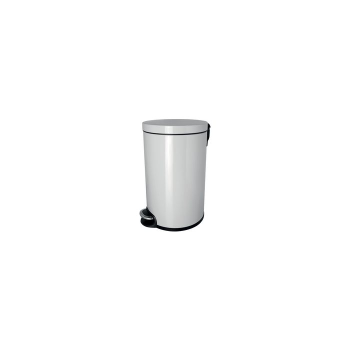helit Poubelle à pédale "the silent", 20 litres, blanc