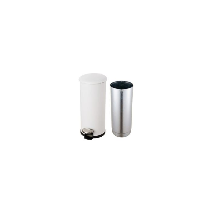 helit Poubelle à pédale "the zinc", 20 litres, blanc