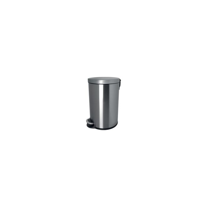 helit Poubelle cosmétique à pédale "the silent", 5 L, argent