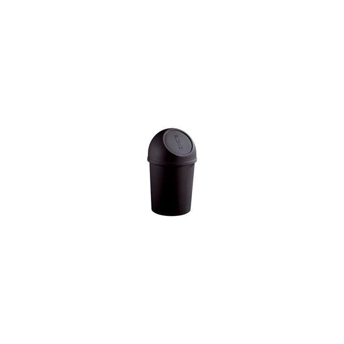 helit Poubelle "the flip", 6 litres, noir
