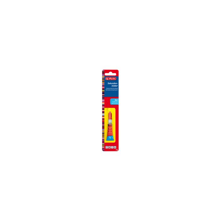 herlitz Colle instantanée gel, 3 g, dans un tube en métal