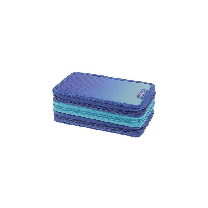 herlitz Etui scolaire TriCase "Dip Dye Blue", 31 pièces