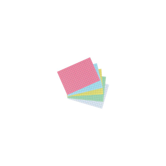 herlitz Fiches bristol, A6, quadrillé, en papier, blanc