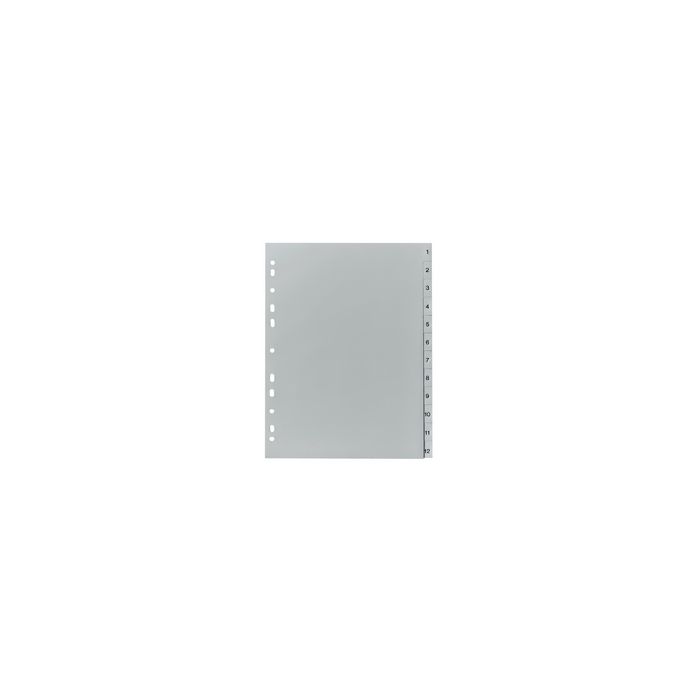 herlitz Intercalaires en plastique, chiffres, A4, 12 touches