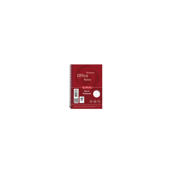 herlitz Notebook "college", A6, 160 feuilles, quadrillé