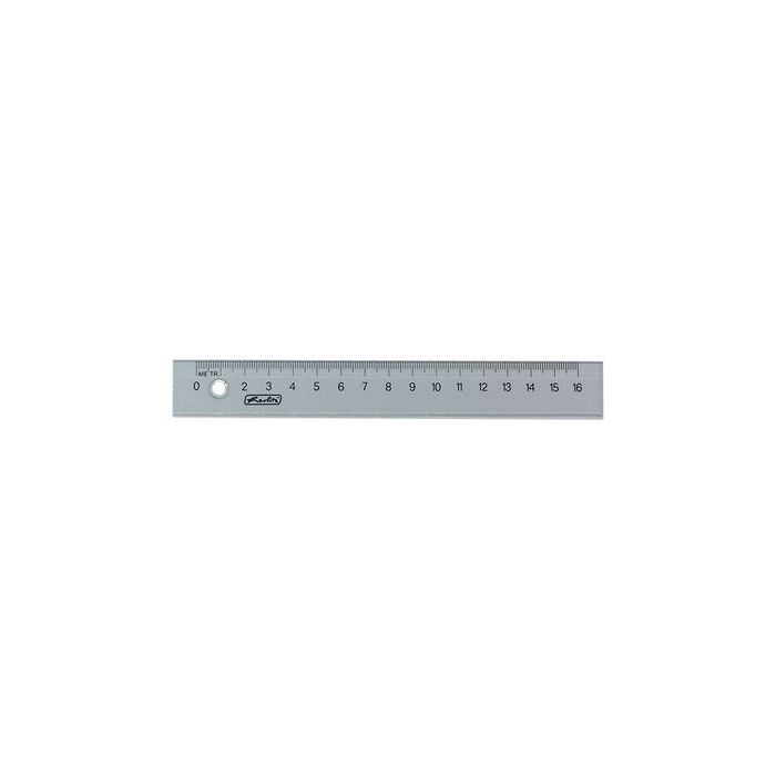 herlitz Règle en plastique, 160 mm de longueur, transparente