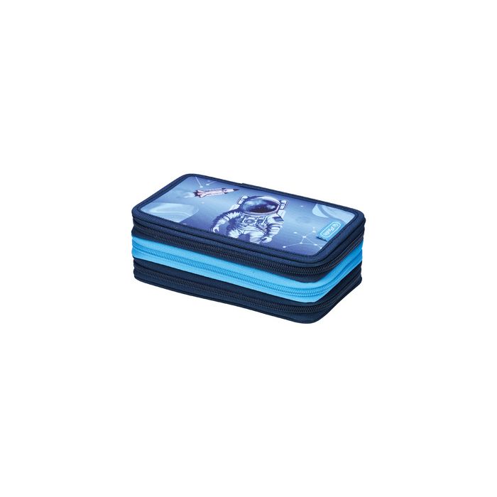 herlitz Étui scolaire triple "Cosmic Explorer", 31 pièces