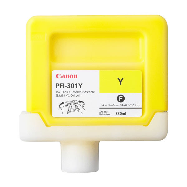 Cartouche Jet d'encre de Marque Canon PFI-301Y (1489B001) Pigment Jaune (330 ml)