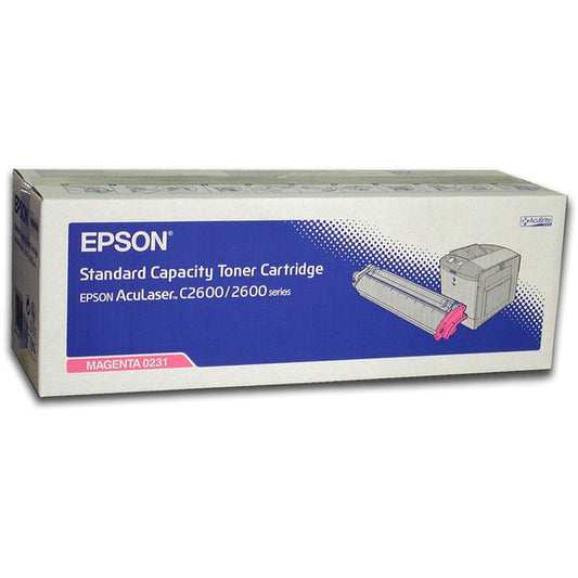 Cartouche Laser de Marque Epson C13S050231 Magenta (Rouge) (2000 pages)