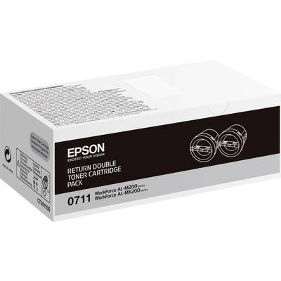 Pack de 2 Cartouches de Cartouche Laser de Marque Epson C13S050711 Noir (2x 2500 pages) Haute Capacité (Return programme)