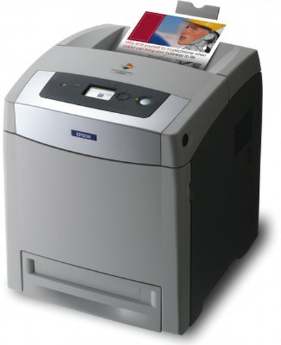 Imprimante laser couleur A4, resolution 4800 RIT, 25 ppm en Noir et 20 en couleur, 128 Mo, capacite papier 400 feuilles, Ethernet 10/100 Base-TX, port USB 2.0