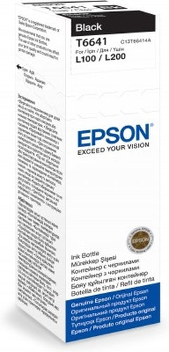 Bouteille d'encre compatible premium Epson C13T66414A / T6641 - noire