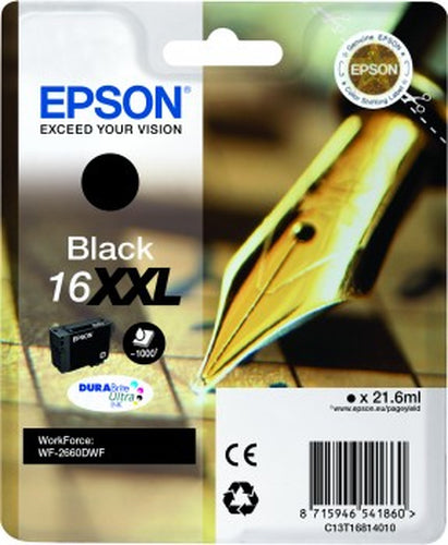 Cartouche d'origine Epson C13T16814010 / 16XXL - noire
