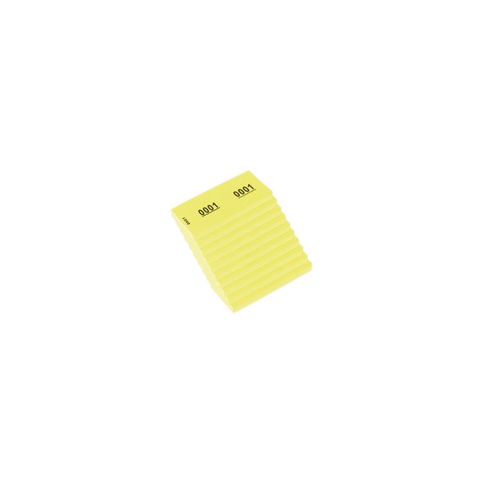 kangaro Bloc numéroté 1-1000, 105 x 42 mm, jaune
