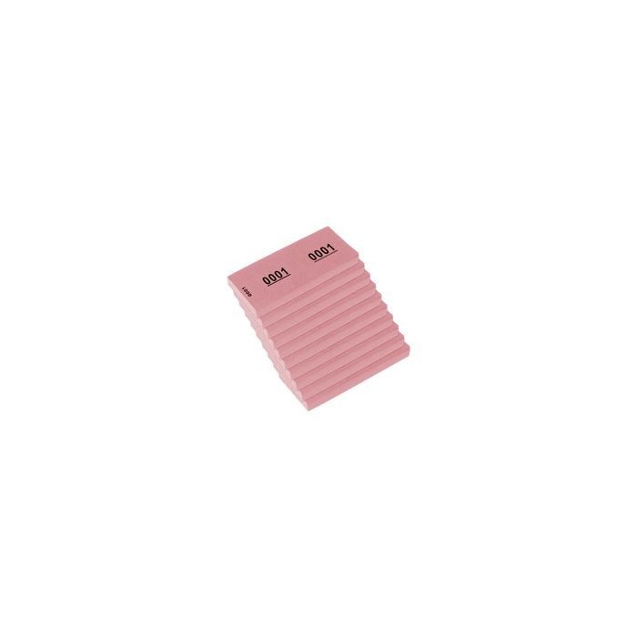 kangaro Bloc numéroté 1-1000, 105 x 42 mm, rose