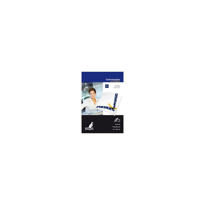 kangaro Papier carbone, A4, 10 feuilles, bleu