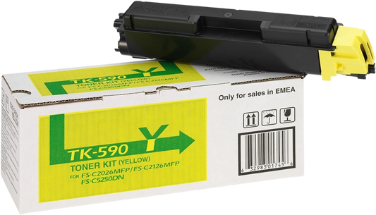 Cartouche Laser de Marque Kyocera TK-590Y (1T02KVANL0) Jaune - 5 000 pages