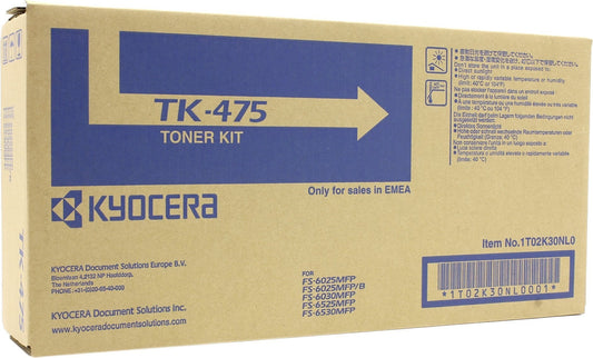 Cartouche Laser de marque Kyocera TK475 Noir (15 000 pages)