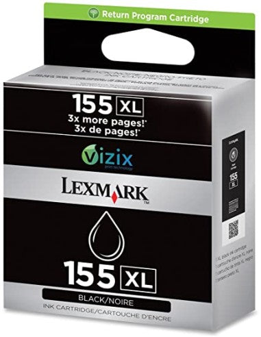 Cartouche Jet d'encre de Marque Lexmark 14N1619E N°155XL Vizix Noir Haute capacité (750 pages)