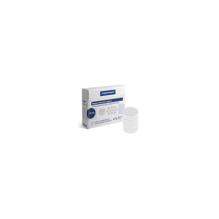 magnetoplan Discofix aimant rond "magnum", blanc