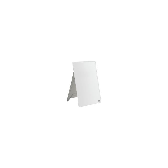 nobo Chevalet de bureau en verre, A4, blanc