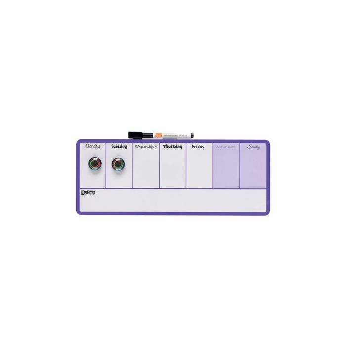 nobo Tableau blanc planning hebdomadaire, (L)360 x (H)140 mm