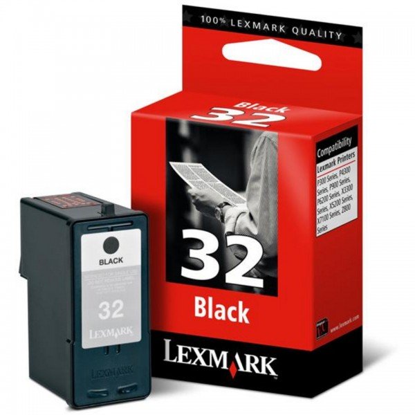 Cartouche Jet d'encre de Marque Lexmark 18CX032E (N°32) Noir (200 pages)