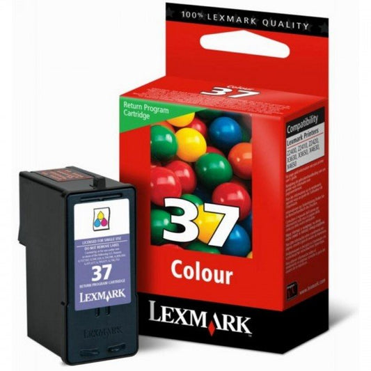 Cartouche Jet d'encre de Marque Lexmark 18C2140E N°37 Couleurs  (150 pages)