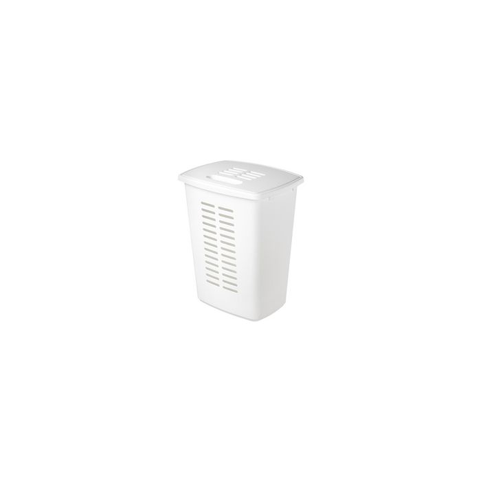 orthex Panier à linge avec couvercle, 60 litres, blanc