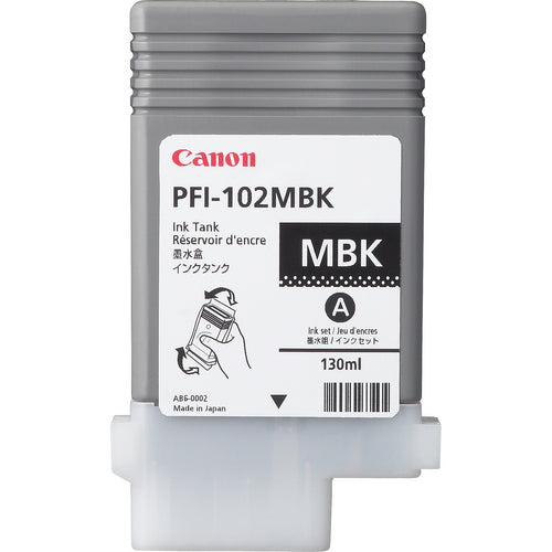 Cartouche Jet d'encre de Marque Canon PFI-102MBK Noir MAT (130 ml)