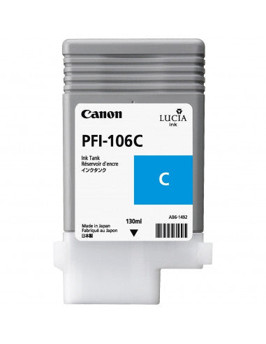 Cartouche Jet d'encre de Marque Canon (PFI 106C) (3001B005) Cyan (130 ml)