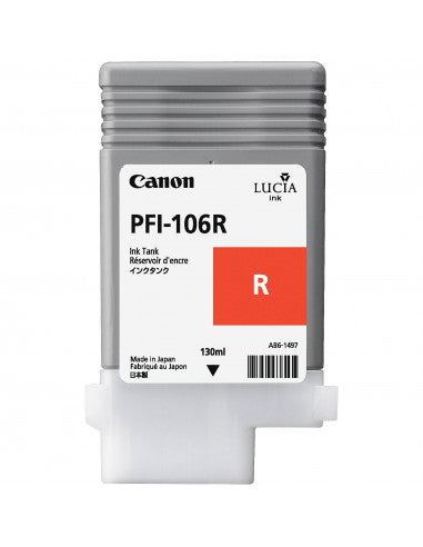 Cartouche Jet d'encre de Marque Canon (PFI 106R) (3006B005) Rouge (130 ml)