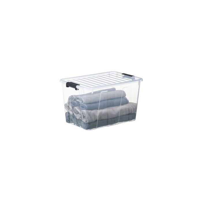 plast team Boîte de rangement HOME BOX, 52 l, transparent