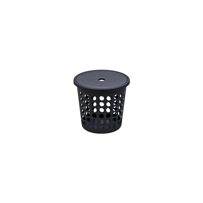 plast team Panier à linge SPRINGFIELD, 25 litres, rond, noir