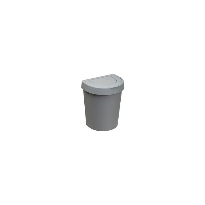 plast team Poubelle SEATTLE, 10 litres, argent
