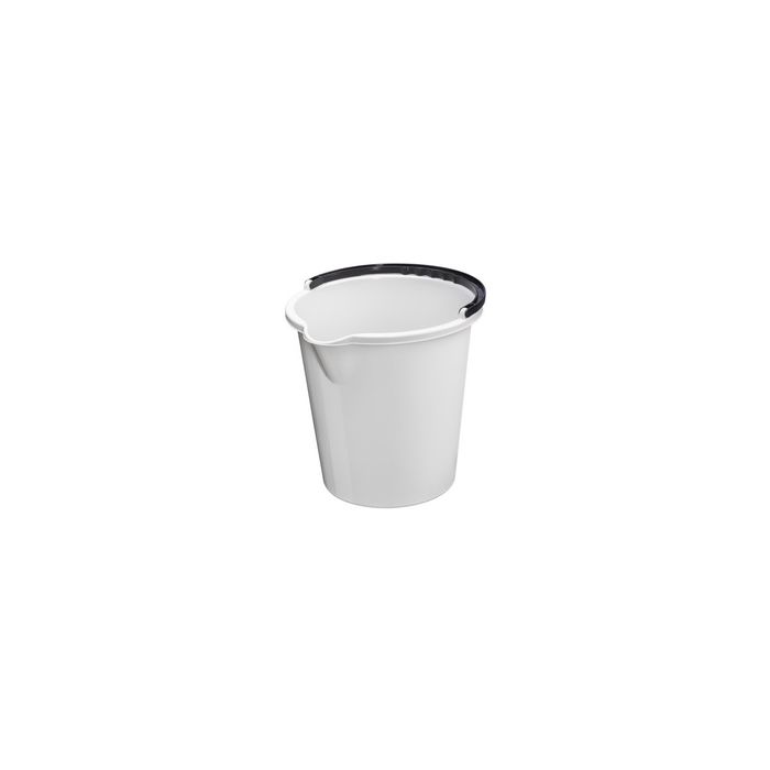 plast team Seau "VANCOUVER", rond, 10 litres, blanc