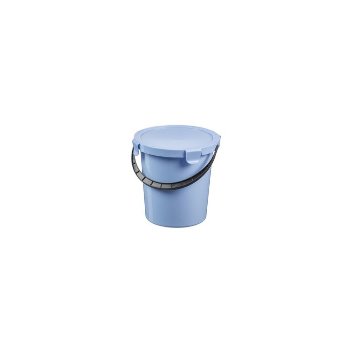 plast team Seau à cueillette avec couvercle, 5 L, bleu clair