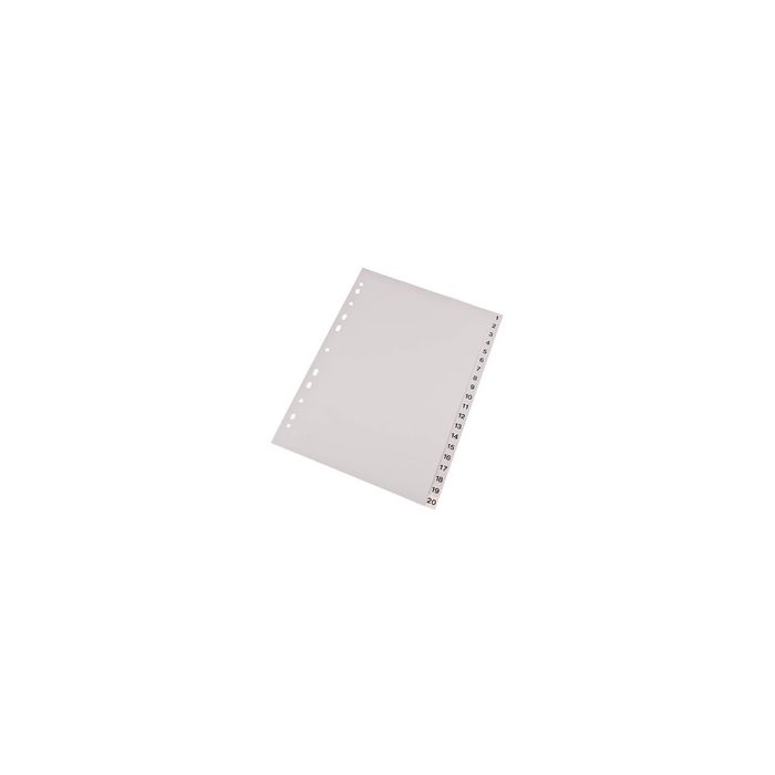 proOFFICE Intercalaires en plastique, numériques, A4