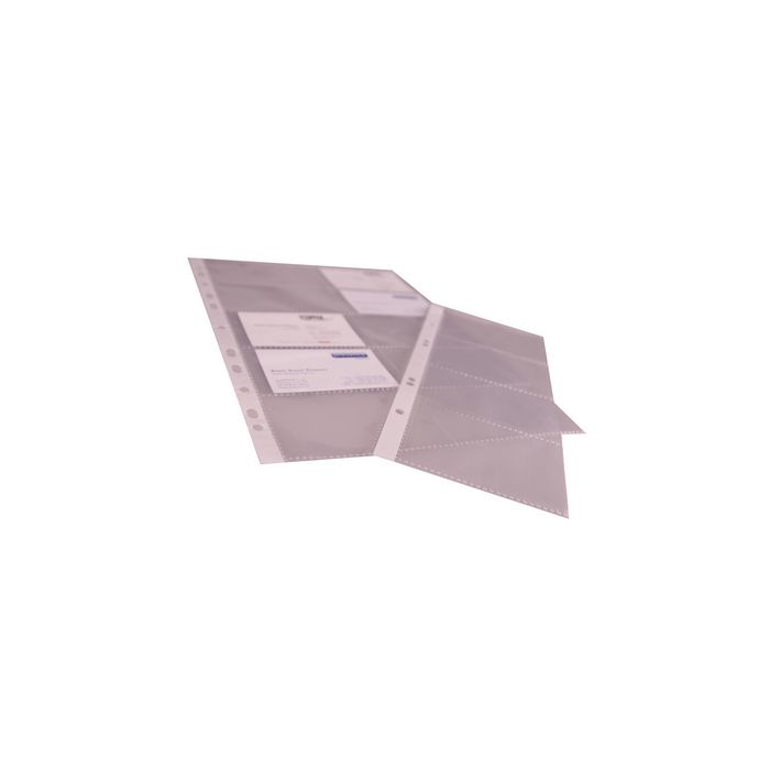 proOFFICE Pochette pour cartes de visite, A4, film PP,