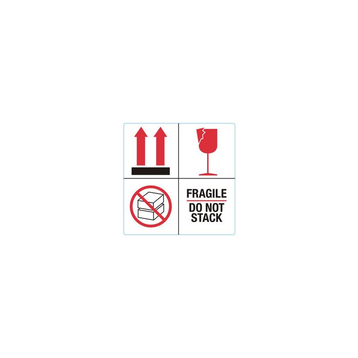 rillprint Étiquette "FRAGILE / DO NOT STACK"