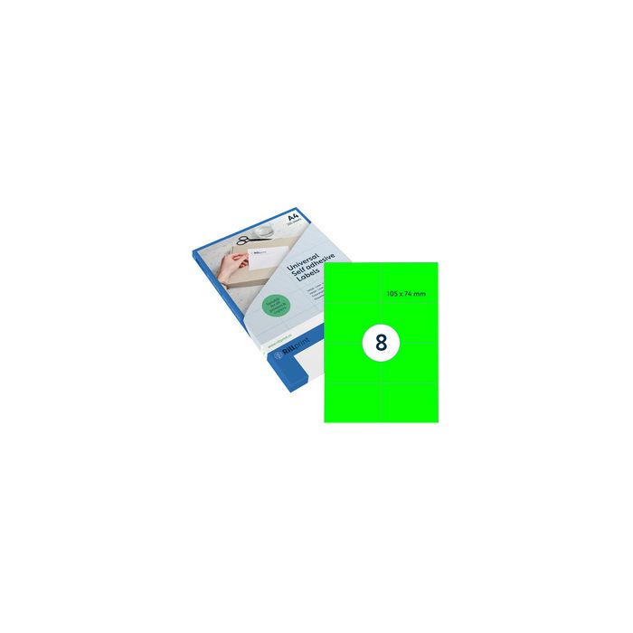 rillprint Étiquette fluorescente, 70 x 37 mm, vert