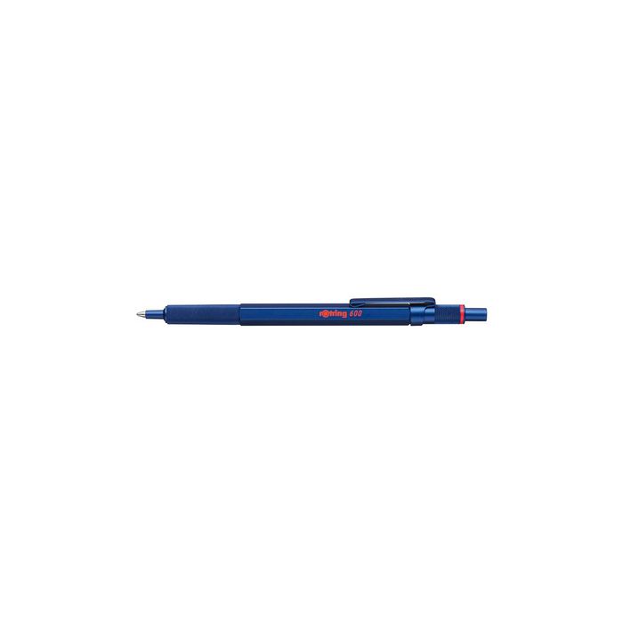 rotring Stylo à bille rétractable 600, bleu métallique