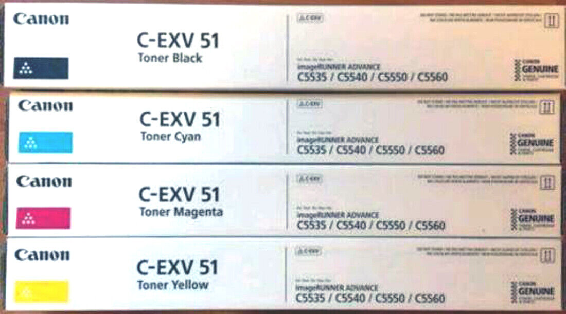 Pack de Toner 4 Couleurss de Marque Canon CEXV51 (481C002_BKCMY) - 4 CouleursS - 276000 copies