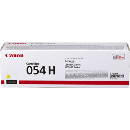 Cartouche Laser de Marque Canon 054HY (3025C002) Jaune (2 300 pages)