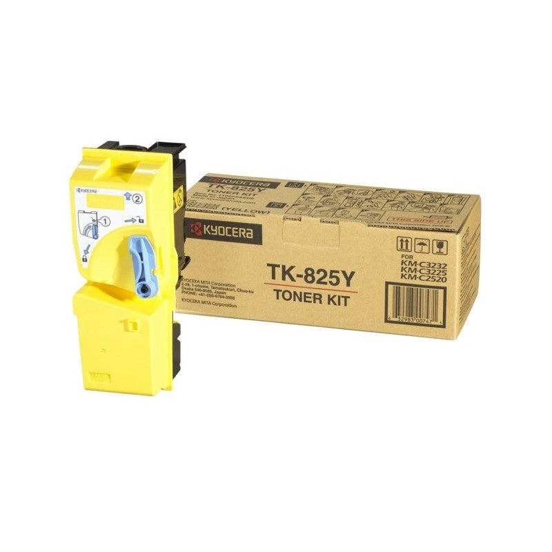 Cartouche Laser de Marque Kyocera  TK-825Y Jaune (7000 pages)