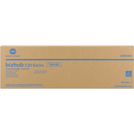 Cartouche Laser de Marque Konica Minolta (A0DK453) TN318C Cyan Haute Capacité (8000pages)