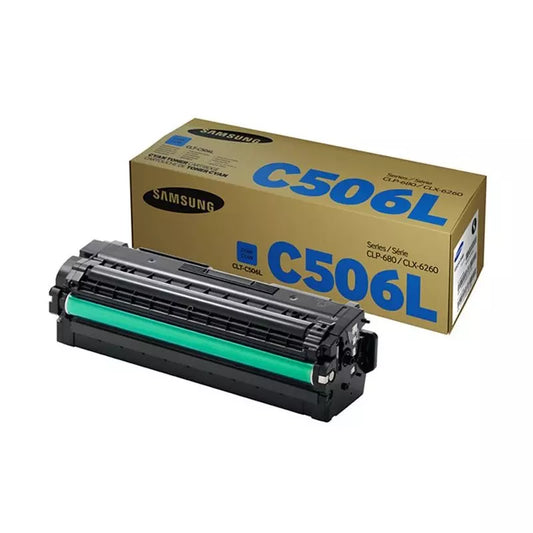 Cartouche Laser de Marque Samsung  CLT-C506L Cyan Haute Capacité (3500 pages)