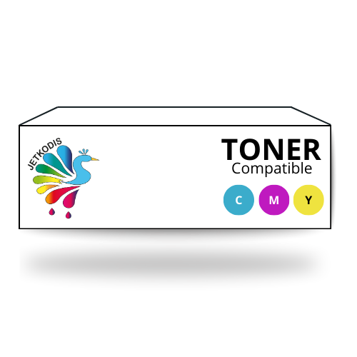 LOT de Cartouches de Toner Compatible OKI 46508711 MC363 (1 Noir + 1 Cyan + 1 Magenta + 1 Jaune)  Haute Capacité (12 500 pages)