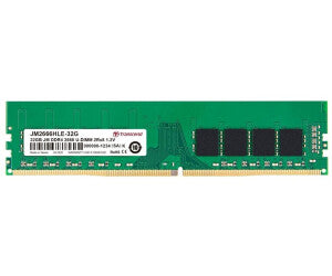 Barrette mémoire 32Go DIMM DDR4 Transcend JetRam 2666Mhz (Vert)